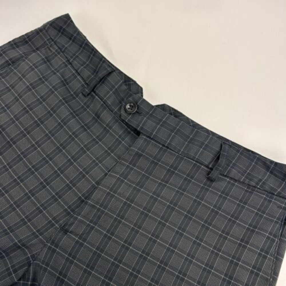 Under Armor Men's Black Grey Tartan Polyester Golf Shorts 32